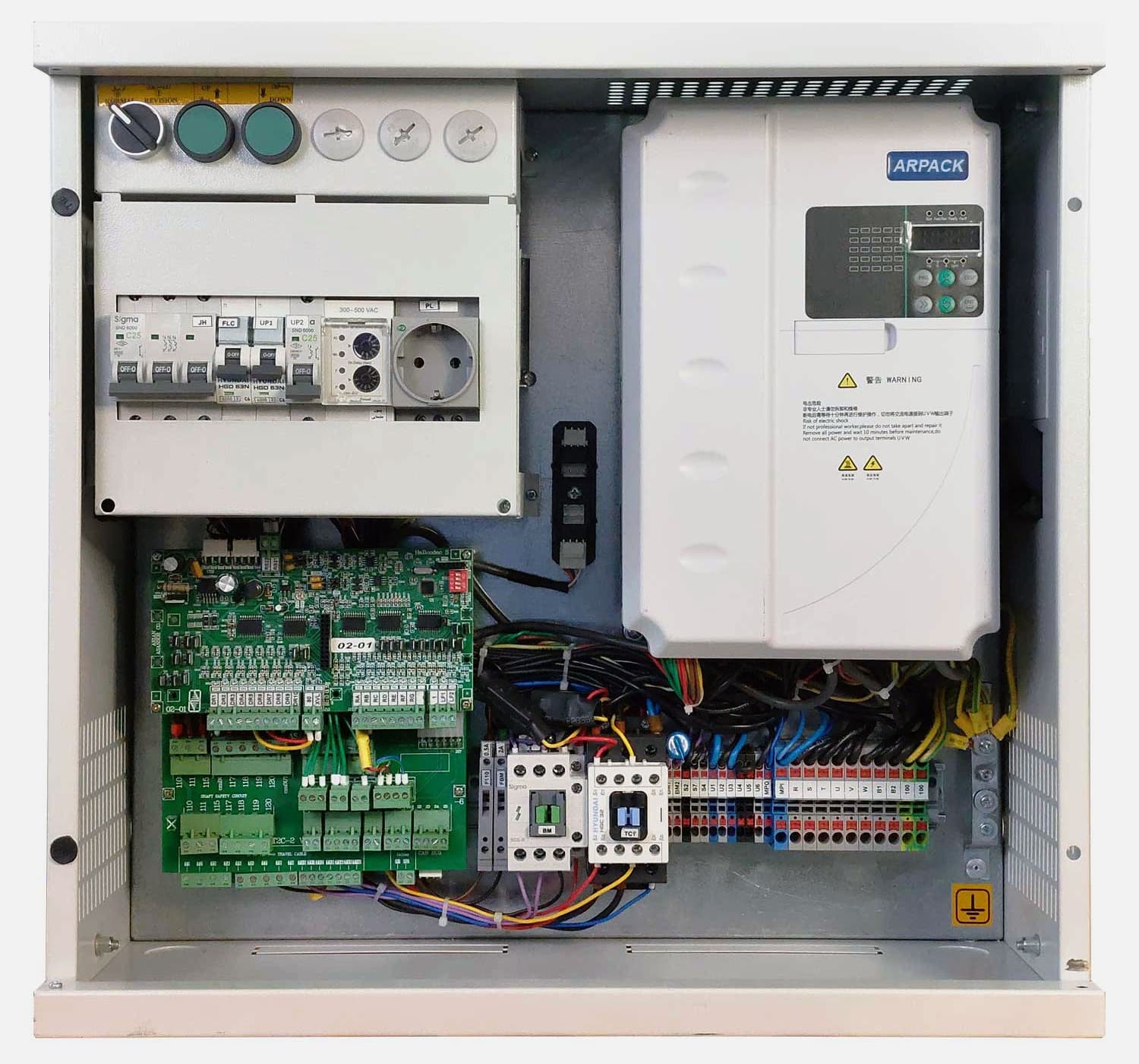 لیست خطاهای تابلو فرمان آسانسور آریان | دلایل + عیب یابی 2 تابلوفرمان آرپک 7.5 گیربکس 2 1