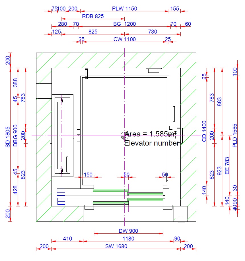 موتورخانه آسانسور چیست؟ ضوابط اتاق آسانسور + عکس و پلان 9 پلان موتورخانه آسانسور